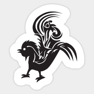 Chicken Cock Tattoo Art Sticker